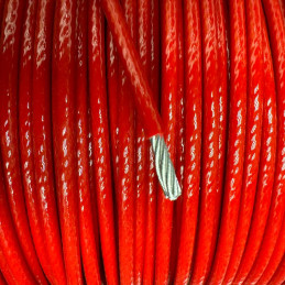Vajer 5mm PVC klädd röd