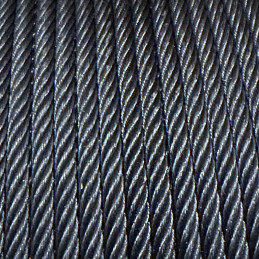 Svart Vajer 5 mm 7x19