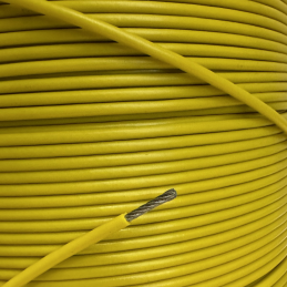 Vajer 2mm PVC-klädd gul